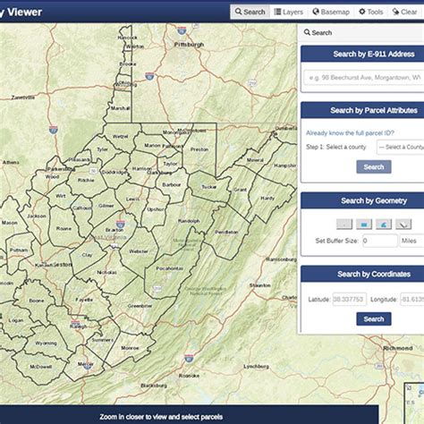 mapgov|wv map viewer.